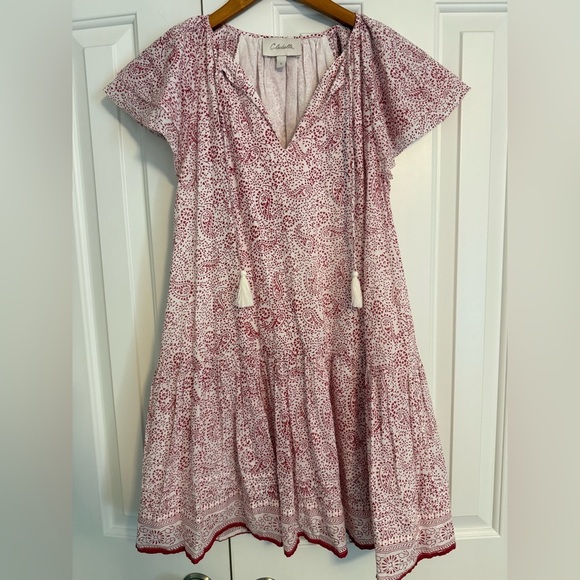 Cleobella Jaya Mini Dress Boho Paisley Preppy Peasant Dress Size Small - Picture 2 of 11